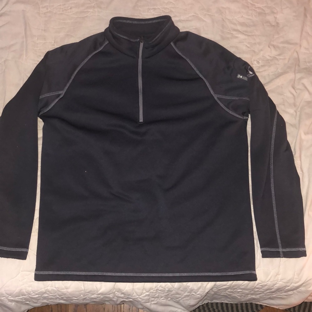 Grey quarter zip sweater